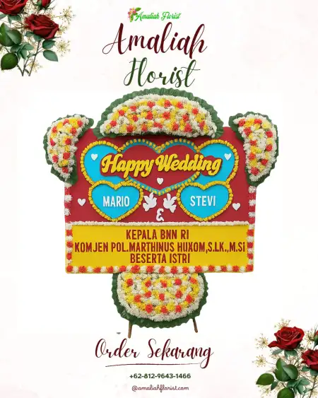 Papan Bunga Pernikahan Kedungwaringin Bekasi